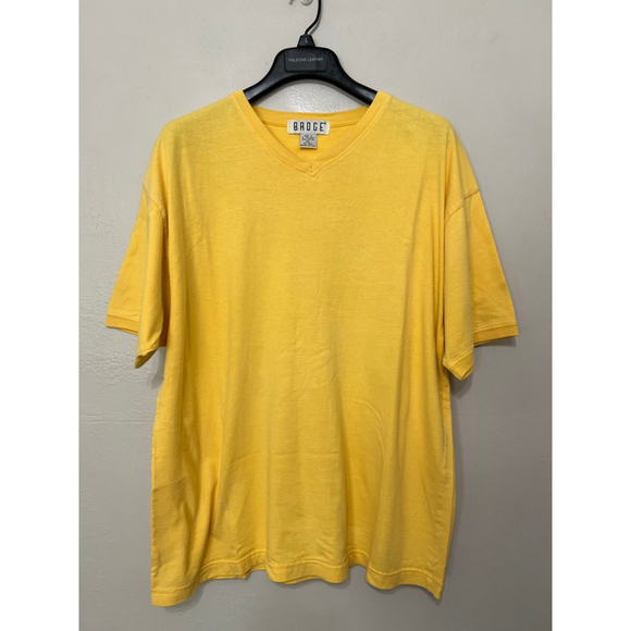 Badge Other - VTG Badge Shirt Mens XL Short‎ Sleeve V Neck Blue T-Shirt 100% Cotton 90s Y2K